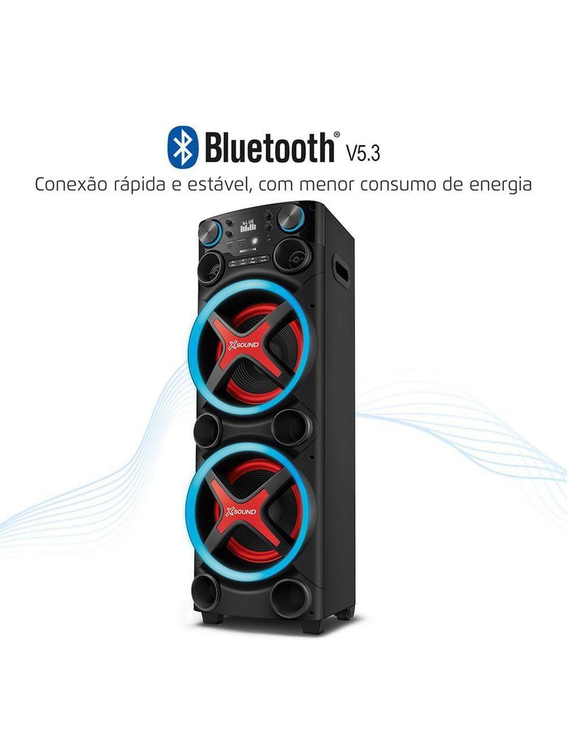 Torre De Som Mondial TM-2200 Luzes Bluetooth APP Bivolt