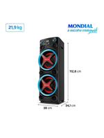 Torre De Som Mondial TM-2200 Luzes Bluetooth APP Bivolt
