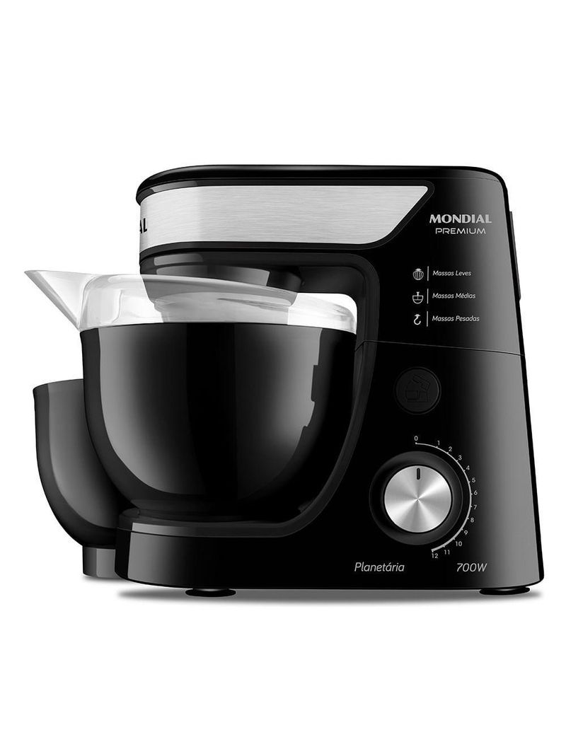 Batedeira Planetária Mondial Premium BP-01P-B - 127V - Preto/Inox
