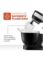 Batedeira Planetária Mondial Premium BP-01P-B - 127V - Preto/Inox