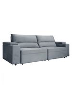 Sofá Somopar Acapulco Retrátil Reclinável 2m Veludo Cinza