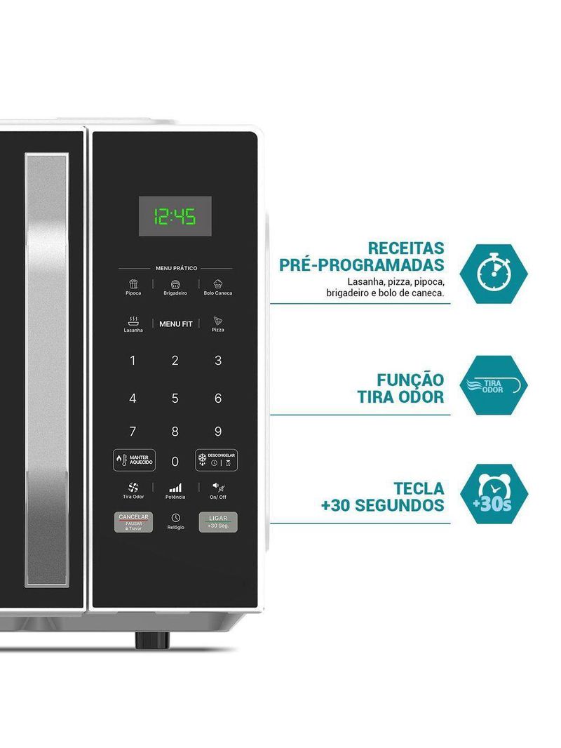 Micro-ondas 33L Philco Teclas Fáceis Limpa Fácil 1400W PM36 110V
