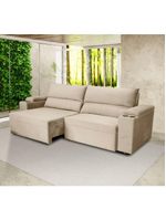 Sofá Somopar Acapulco Retrátil Reclinável 2m Veludo Bege