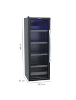 Cervejeira Expositora Venax Porta Invertida Blue Light 209L Preto 220V