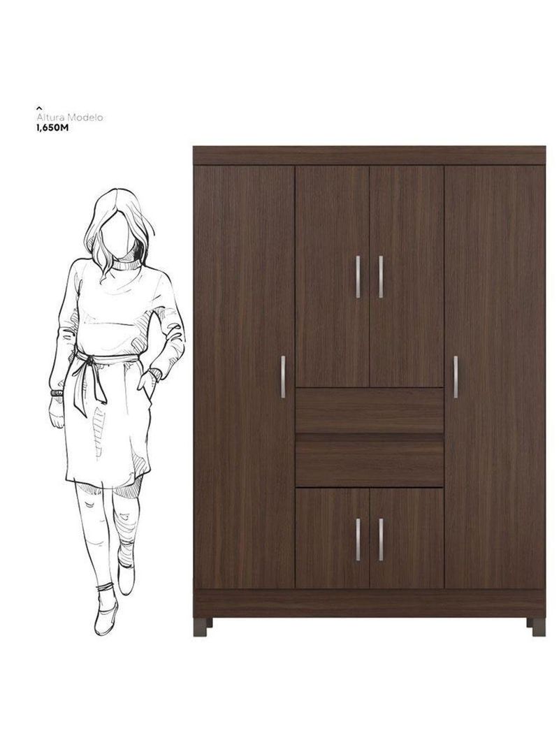 Guarda-Roupa Casal Ecom 2 Café – Demóbile