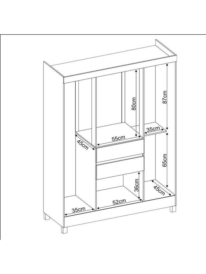 Guarda-Roupa Casal Ecom 2 Café – Demóbile