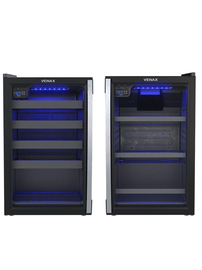 Cervejeira + Adega Venax Blue Light e Piubella 100 Preto 127V
