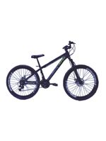 Bicicleta Vikingx Tuff 30 Freeride Aro 26 Freio A Disco Cambios Shimano Preto Amarelo Neon