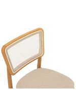 Cadeira Kappesberg Em Madeira Maciça Linho Mesclado Areia Tela Bege