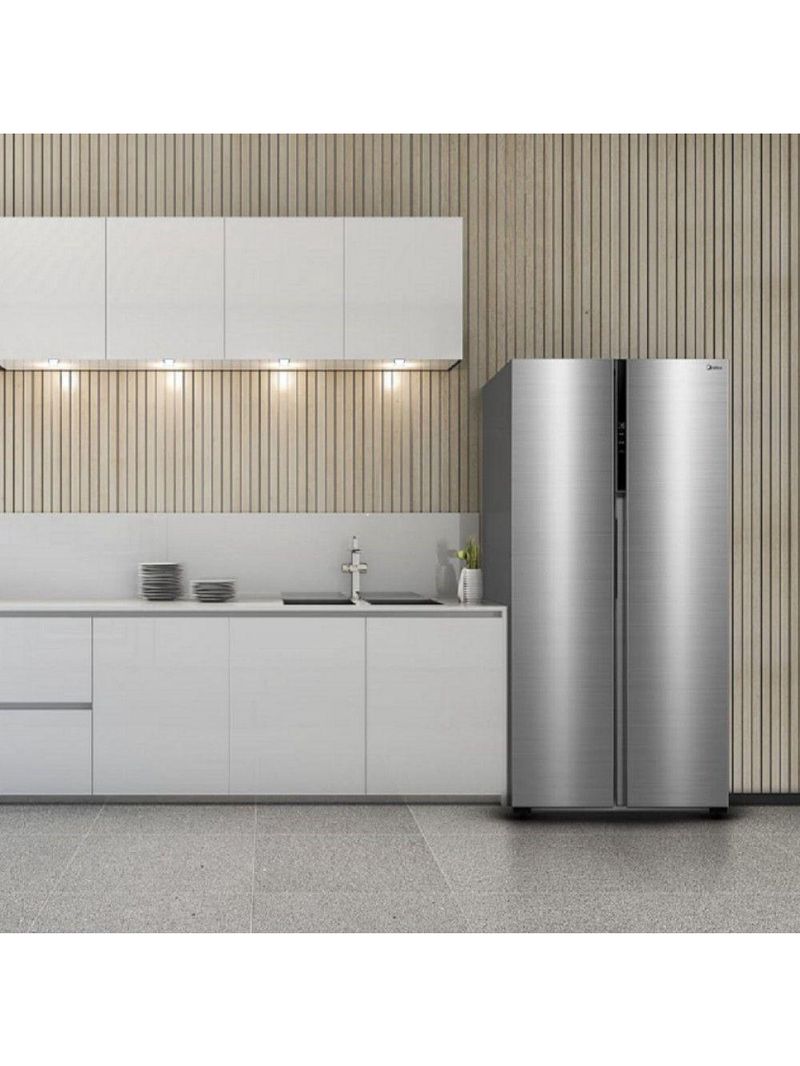 Geladeira Midea 442L Side By Side Rs598fga042 Inox 110v