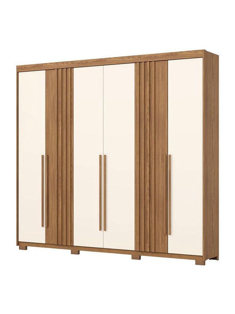 Guarda Roupa Casal Norton 6 Portas Nature Off White – Henn