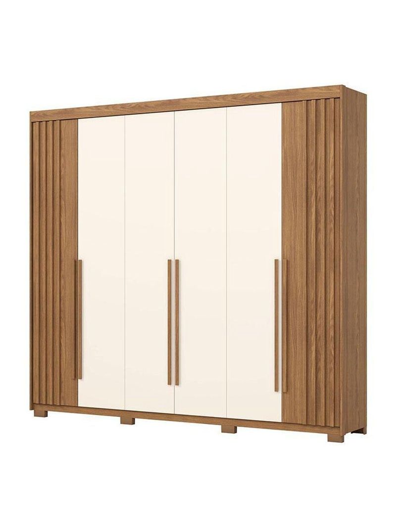 Guarda Roupa Casal Norton 6 Portas Nature Off White – Henn