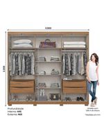 Guarda Roupa Casal Norton 6 Portas Nature Off White – Henn