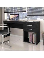 Escrivaninha Office Com 2 Gavetas Preto Tx Notavel