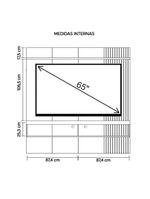 Painel Para Tv Até 65 Polegadas Marrom Jade Caemmun