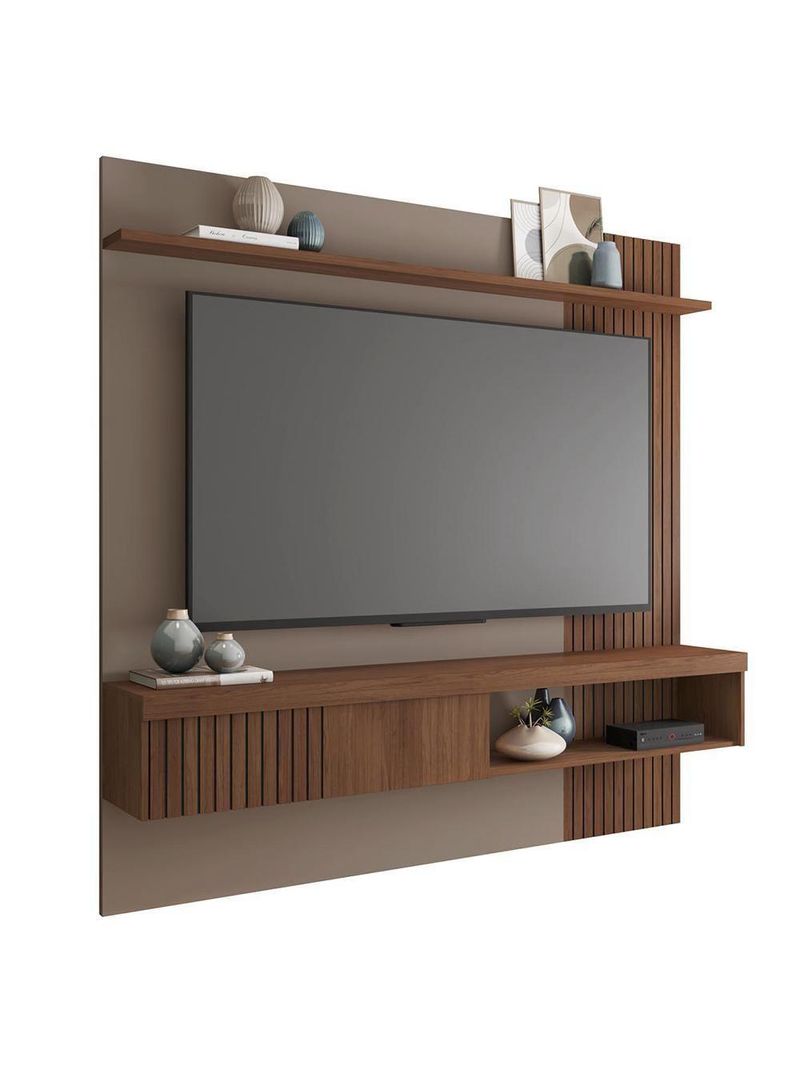 Painel Para Tv Até 65 Polegadas Marrom Jade Caemmun