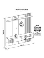Painel Para Tv Até 65 Polegadas Marrom Jade Caemmun