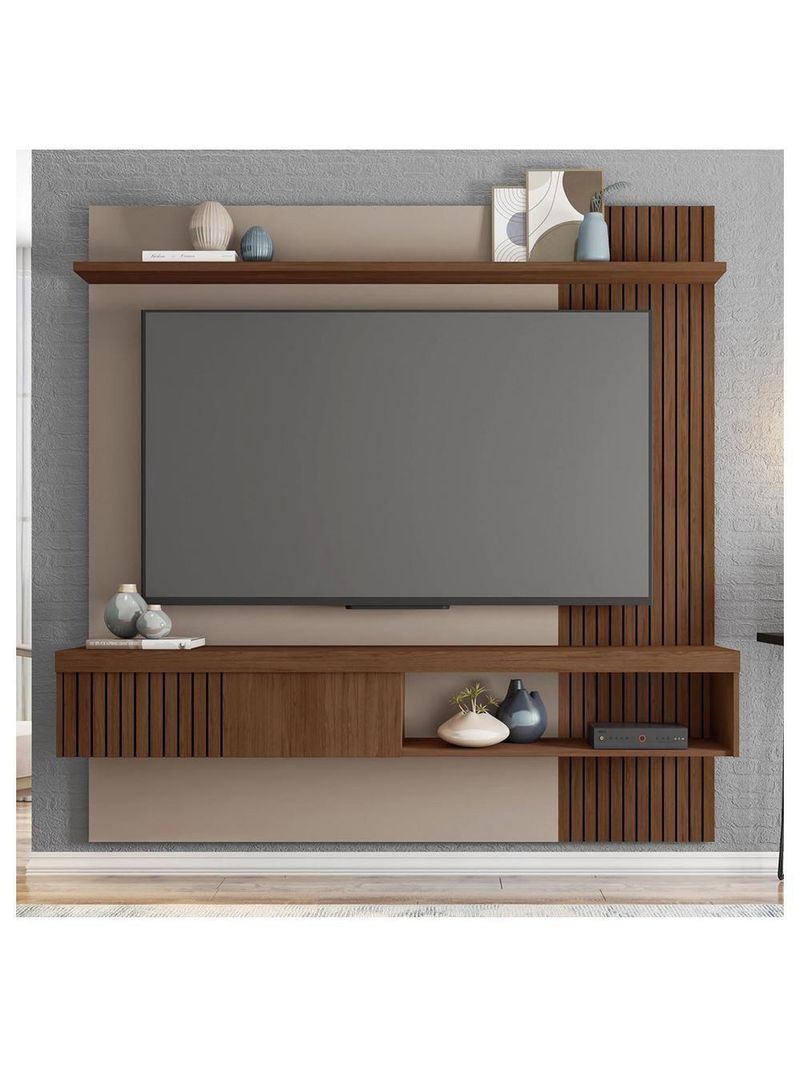 Painel Para Tv Até 65 Polegadas Marrom Jade Caemmun