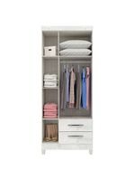 Berço Americano Mirelle Com Colchão Para Berço Americano E Guarda Roupa Ternura Baby 3 Portas Branco Brilho - Incorplac