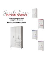Guarda Roupa Infantil Sobral 4 Portas Branco Flex – Moval