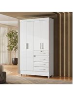 Guarda Roupa Infantil Sobral 4 Portas Branco Flex – Moval