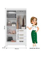 Guarda Roupa Infantil Sobral 4 Portas Branco Flex – Moval