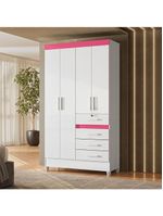 Guarda Roupa Infantil Sobral 4 Portas Branco Flex – Moval