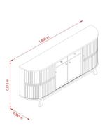 Aparador Para Sala Buffet Mônaco E Cristaleira Marina Cumaru Opala – Madetec