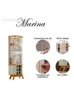 Aparador Para Sala Buffet Mônaco E Cristaleira Marina Cumaru Opala – Madetec