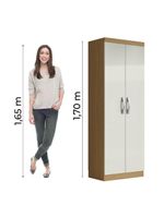 Armário Multiuso Organizador Lavanderia 2 Portas 3 Prateleiras 1,70m New Aramóveis Atacam/off