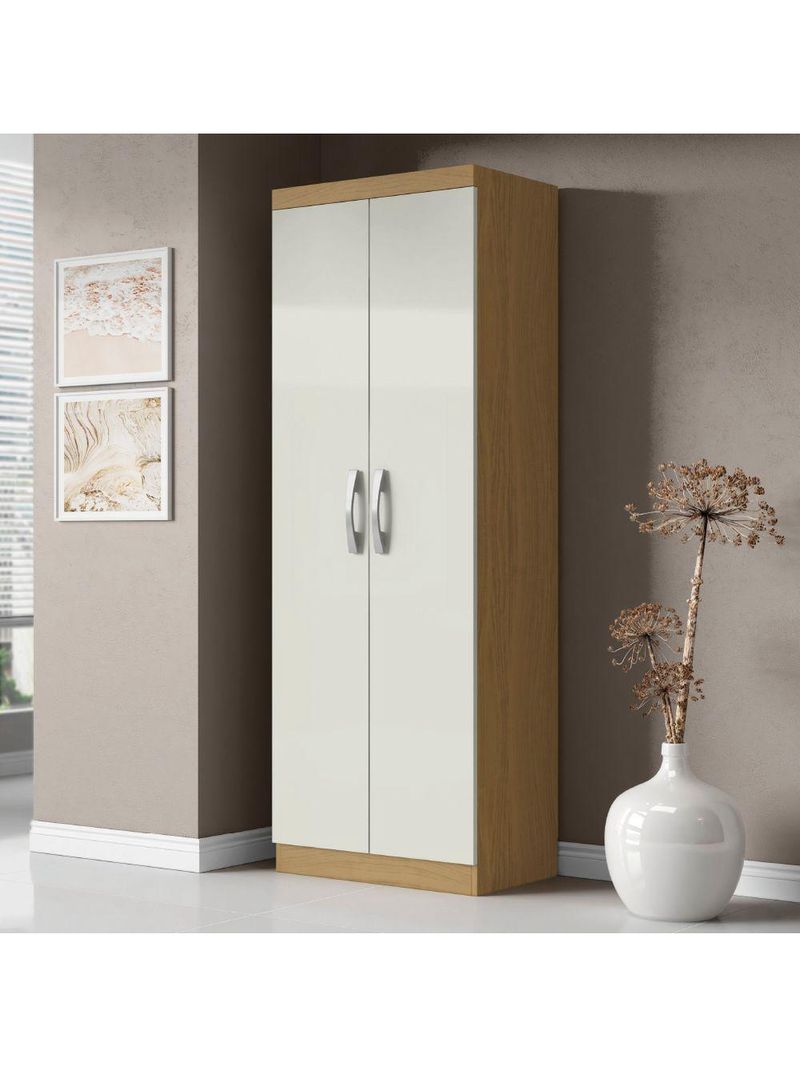 Armário Multiuso Organizador Lavanderia 2 Portas 3 Prateleiras 1,70m New Aramóveis Atacam/off