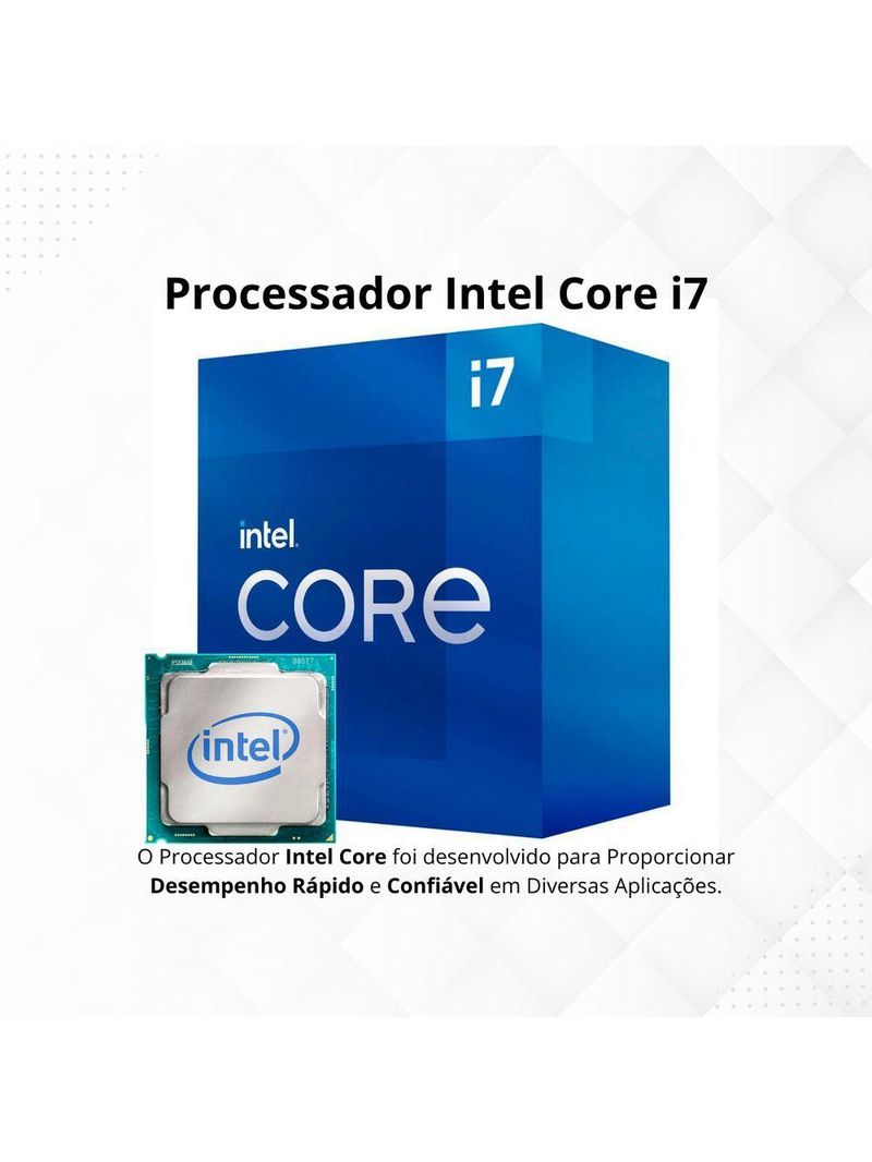 PC Gamer Intel Core i7 16GB RAM Placa de Vídeo 4GB SSD 480GB Monitor 19,5\" Fonte 500W