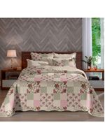 Cobre Leito Buettner Queen Microfibra Renove Estampado Solace 3 Peças – Bege