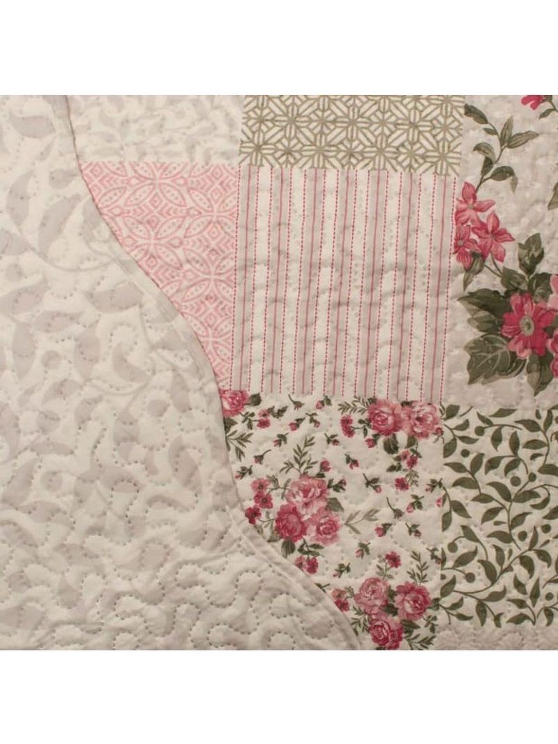 Cobre Leito Buettner Queen Microfibra Renove Estampado Solace 3 Peças – Bege