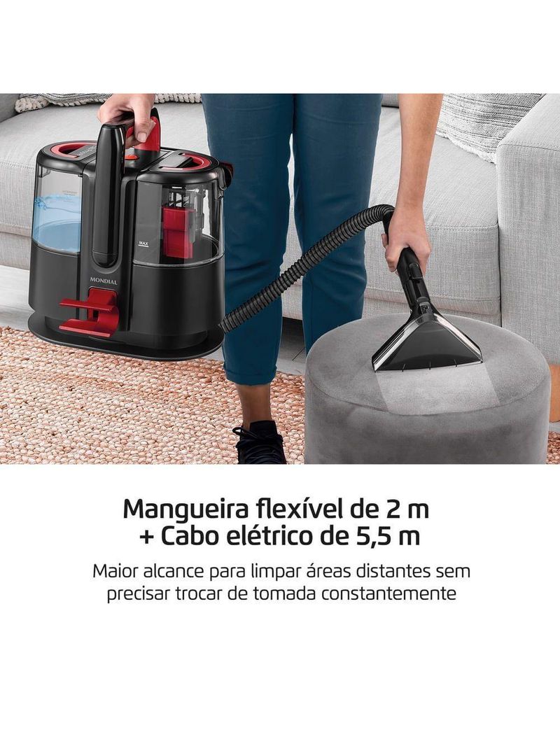 Extratora E Higienizadora Portátil Deep Cleaner I Mondial 1650W EXP-01-R 220V 60hz