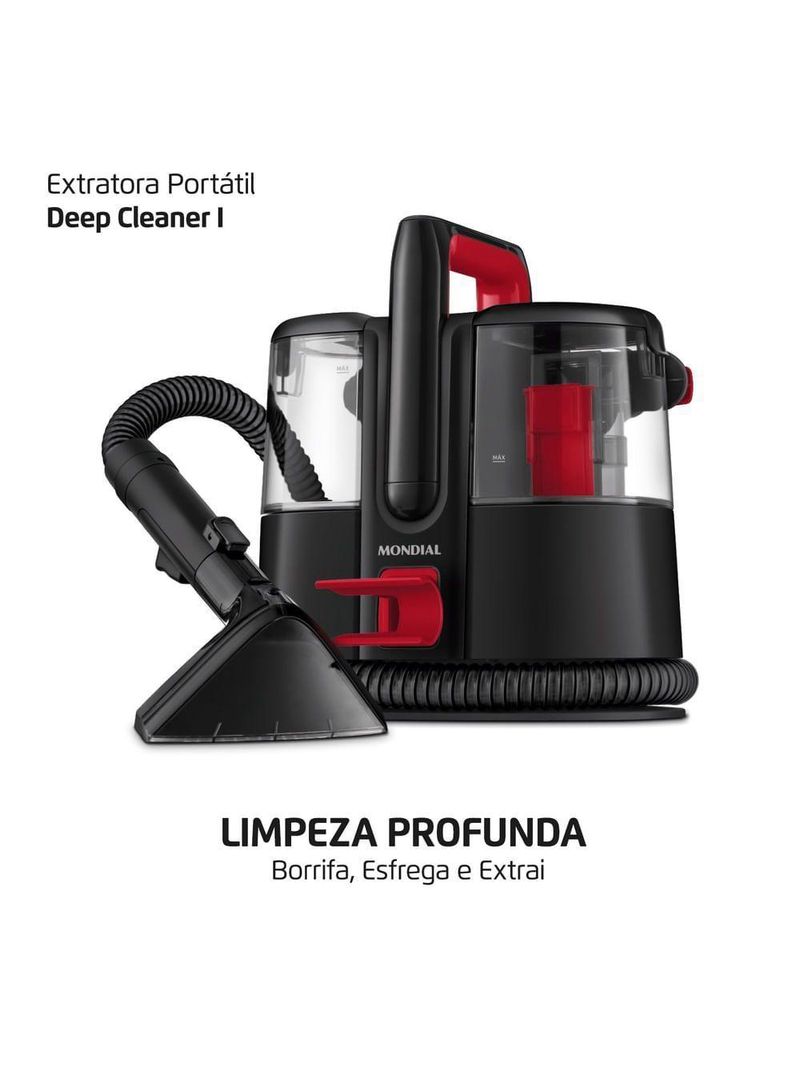 Extratora E Higienizadora Portátil Deep Cleaner I Mondial 1650W EXP-01-R 220V 60hz