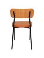 Cadeira Student Decorativa Preta Caramelo Overseas