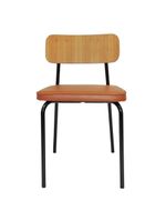 Cadeira Student Decorativa Preta Caramelo Overseas