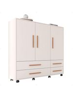 Cômoda 3 Portas 4 Gavetas Seth Branca Caemmun