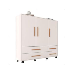 Cômoda 3 Portas 4 Gavetas Seth Branca Caemmun