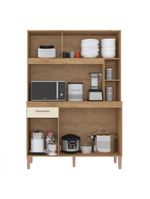 Cozinha Compacta Ceara 5 Portas 1 Gaveta Canelato Rustico Com Off White