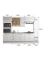 Cozinha Completa Milla Look Armário E Balcão Branco Carraro