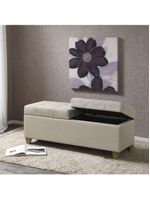 Recamier Bau Madri 1,20m Suede Bege - Inova Decor