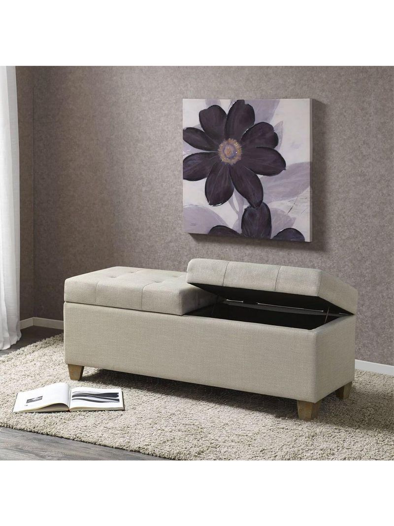 Recamier Bau Madri 1,20m Suede Bege - Inova Decor