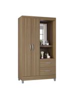 Guarda Roupa Solteiro Cordoba 2 Portas Castanho – Poquema