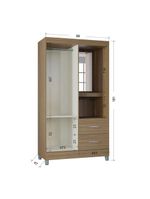 Guarda Roupa Solteiro Cordoba 2 Portas Castanho – Poquema