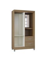 Guarda Roupa Solteiro Cordoba 2 Portas Castanho – Poquema