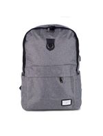 Mochila para Notebook Executiva HT-8002 Tecido Impermeável com Entrada USB - Cinza