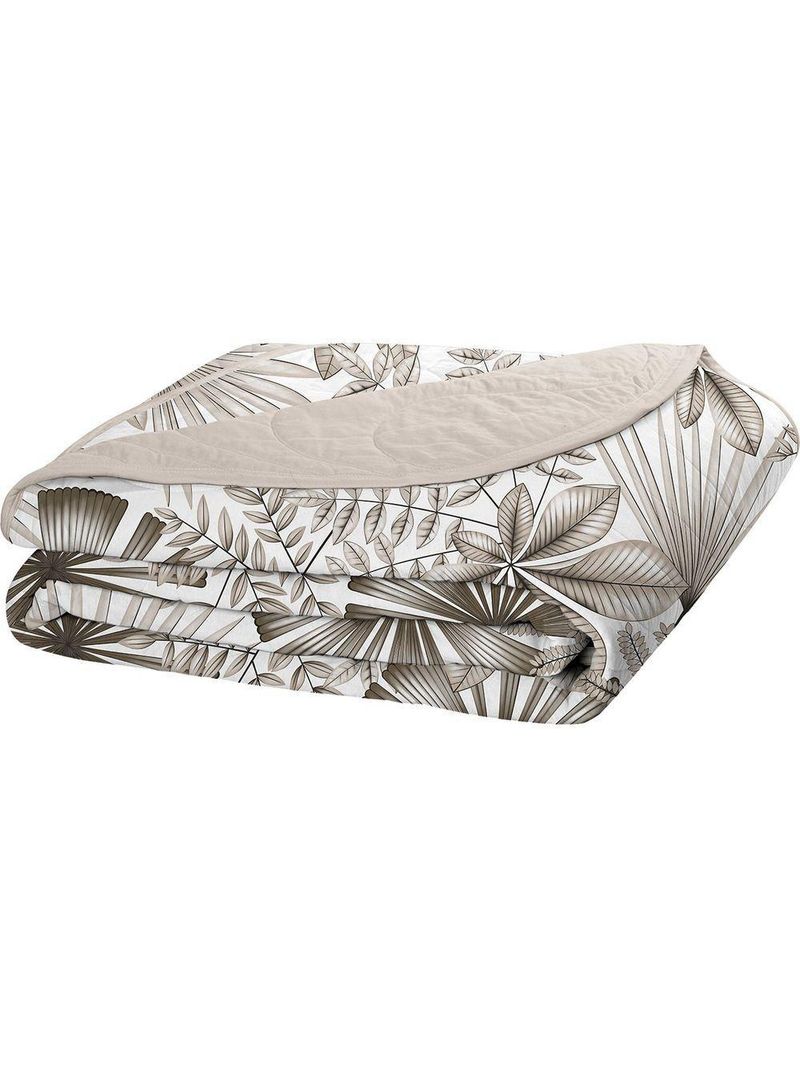 Cobre Leito Tecebem Queen Malha 100% Algodão Estampado Em Matelassê Cloe 240x260m Trigo