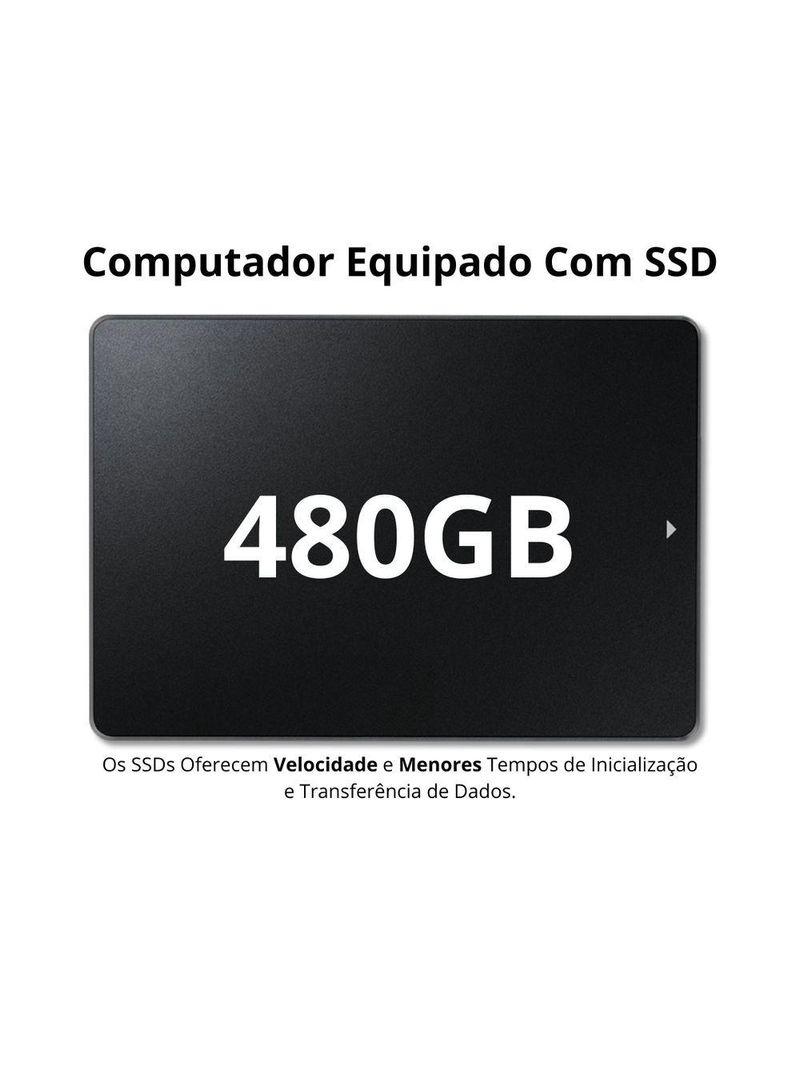 Computador Completo Desktop Intel Core i5 16GB Monitor 19,5\" HDMI SSD 480GB Windows